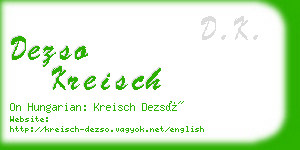 dezso kreisch business card